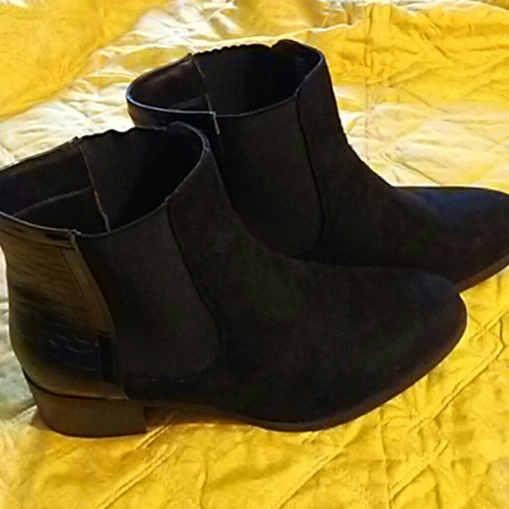 Ashley Stewart Black Ankle Boots